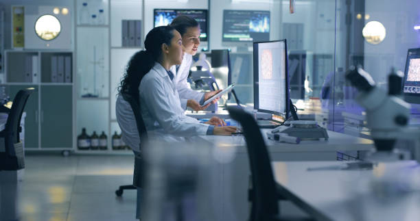 Researchers in Lab